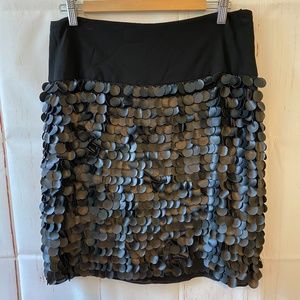 ETCETERA Faux Leather "Sequin" Skirt